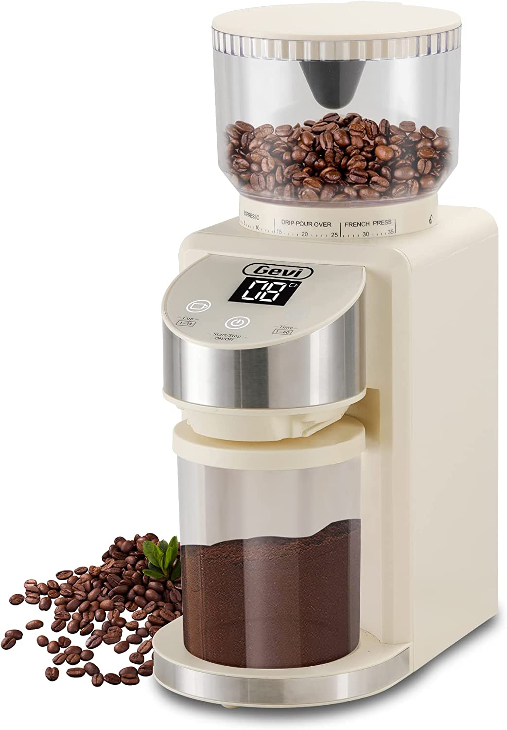 Gevi Burr Coffee Grinder, Adjustable Burr Mill with 35 Precise Grind  Settings