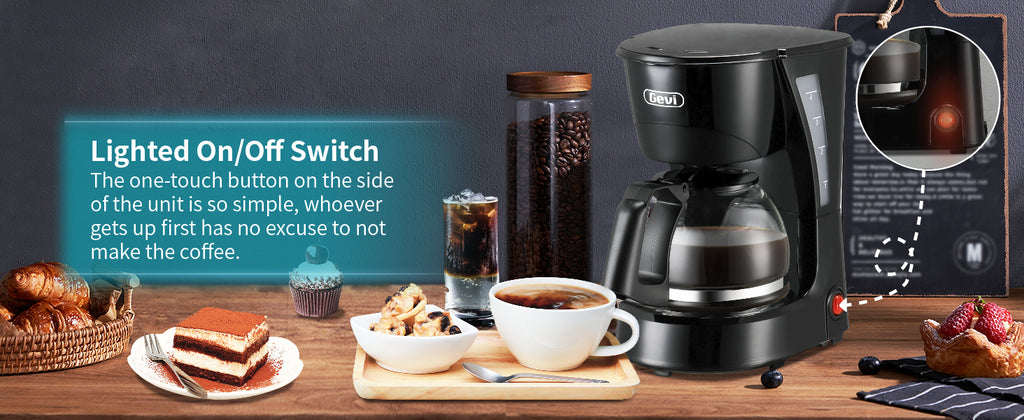 Gevi 4 Cups Small Coffee Maker, Compact Coffee Machine with Reusable Filter,  Warming Plate and Coffee Pot for Home and Office - Yahoo Shopping