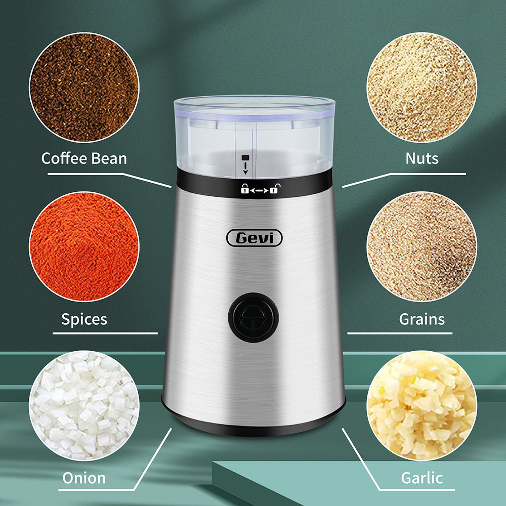Gevi 12 Cup Coffee Grinder with Removable Stainless Steel Bowl – GEVI