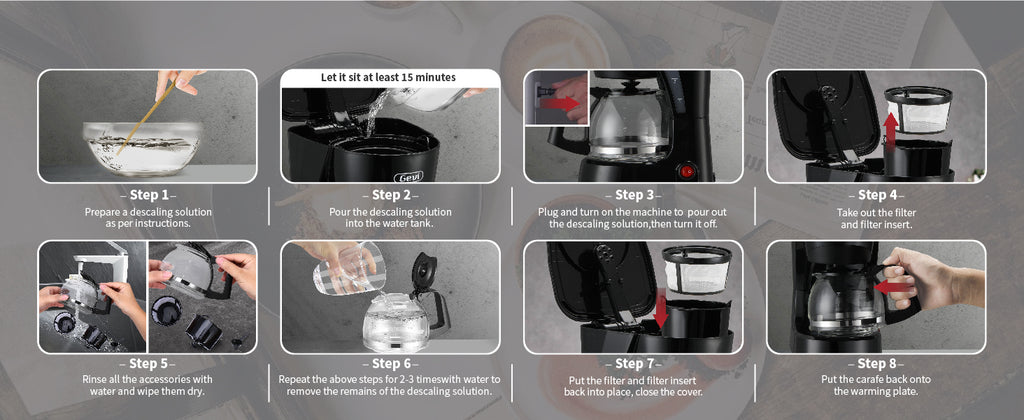 Gevi 4 Cups Small Coffee Maker, Compact Coffee Machine with Reusable  Filter, Warming Plate and Coffee Pot for Home and Office dijia-0712