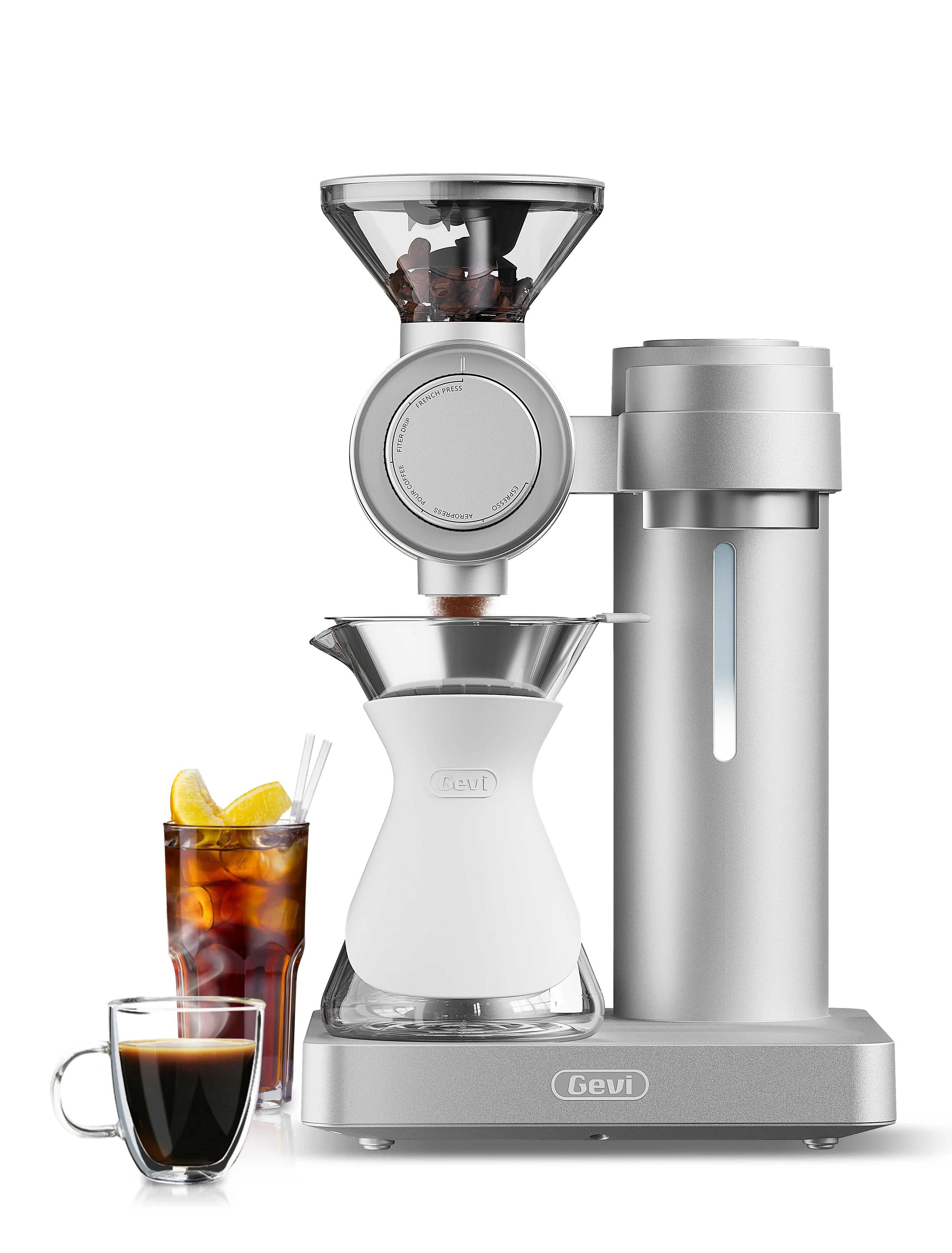 Gevi 4-Cup Coffee Maker with Auto-Shut off, Cone Filter, Stainless Steel  Finish, 600ml